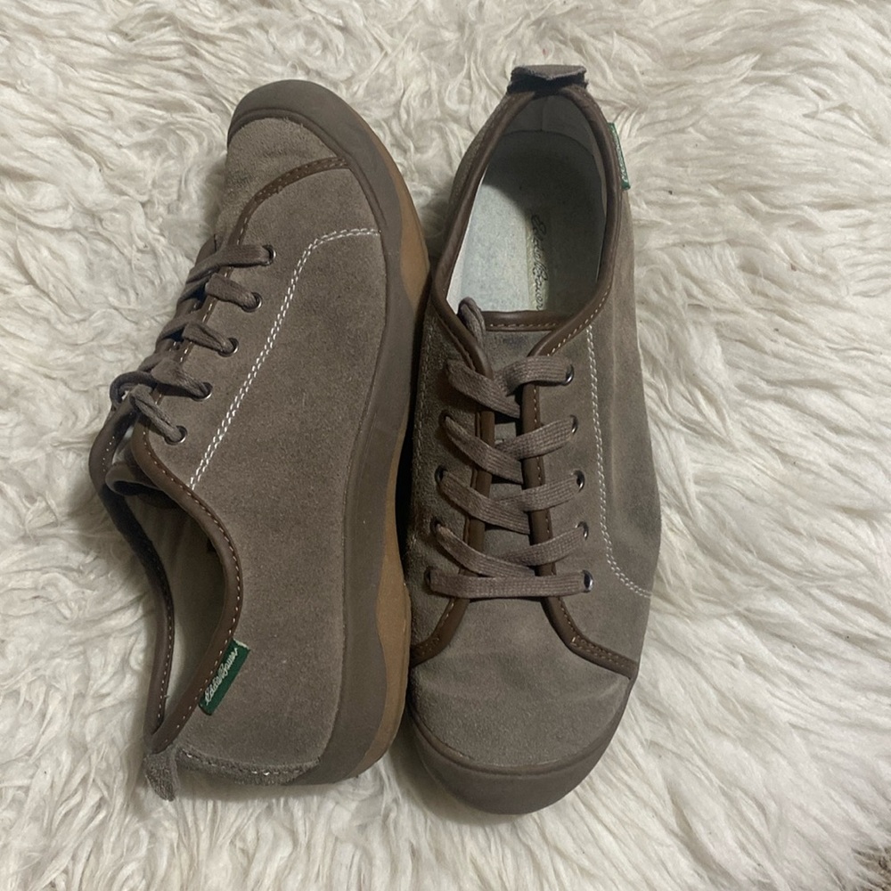 Eddie Bauer Women's Henderson Pine Suede Leather Walking Casual Shoes Size 7.5 M
